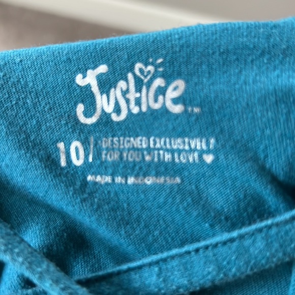 Bundle of two cute sequined Justice long sleeve t shirts girls size 10 - Picture 8 of 8